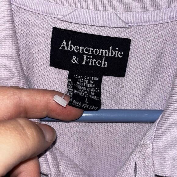 Vintage Abercrombie & Fitch men’s purple cotton polo shirt NWOT (large) - Picture 3 of 4